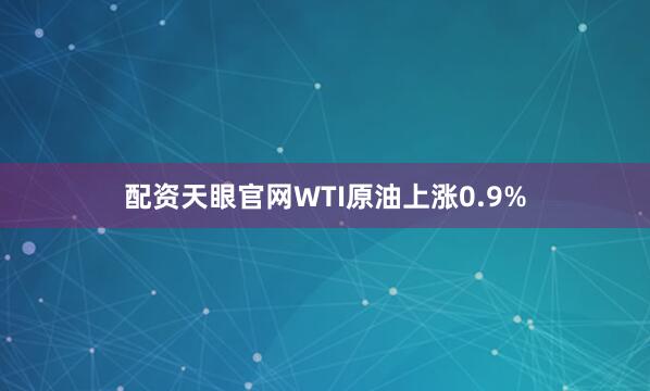 配资天眼官网　　WTI原油上涨0.9%