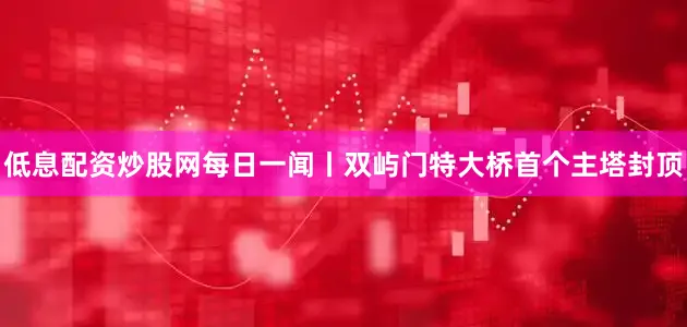 低息配资炒股网每日一闻丨双屿门特大桥首个主塔封顶